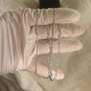 18” figaro sterling silver 925 chain